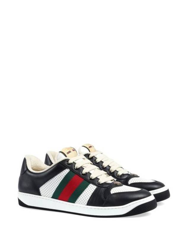 Men's Screener Low Top Sneakers Black - GUCCI - BALAAN 4