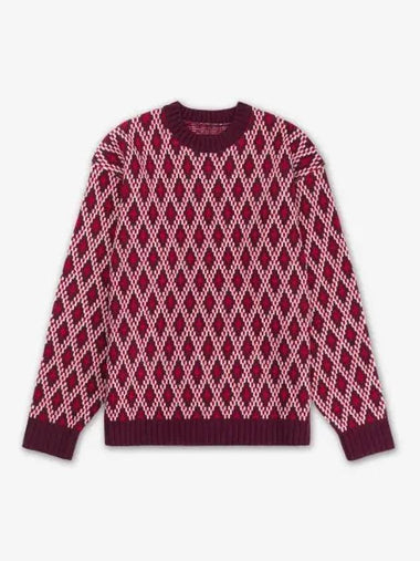 Shetland crew neck knit Bordeaux PU315BORDEAUX - NEEDLES - BALAAN 1