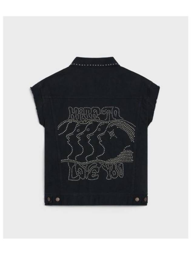 Artist Denim Vest Black - CELINE - BALAAN 4