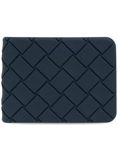 Intrecciato Rubber Half Wallet Navy - BOTTEGA VENETA - BALAAN 2