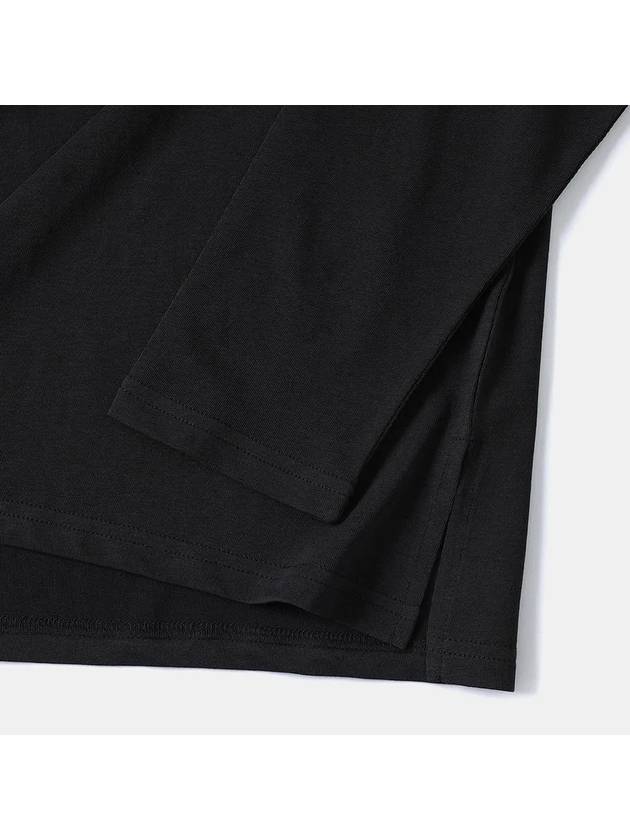 Silk Blended U-Neck Short Sleeve T-Shirt Black - NOIRER - BALAAN 6