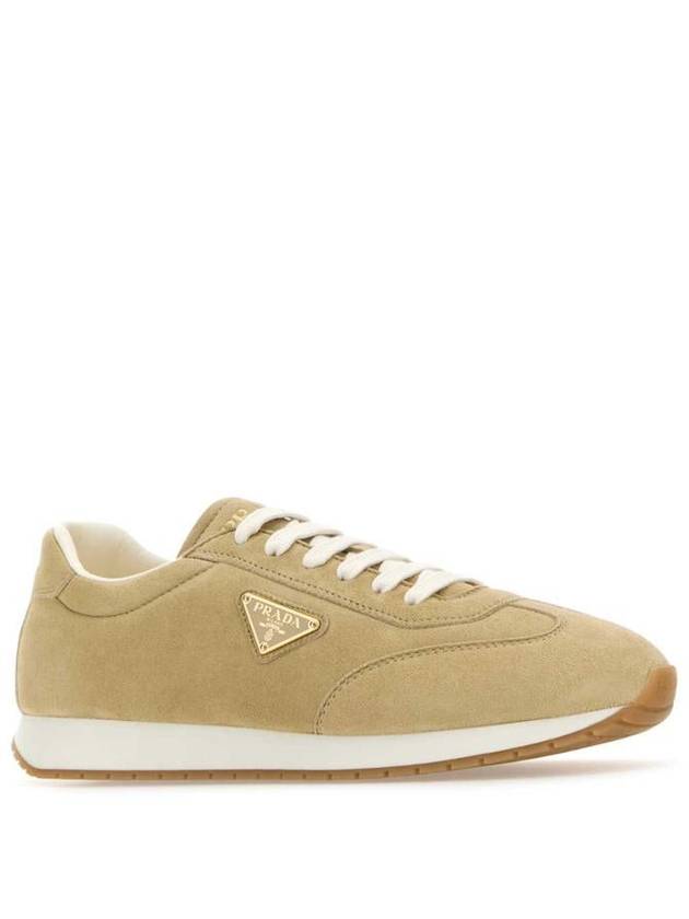 Rank Suede Low Top Sneakers Beige - PRADA - BALAAN 3