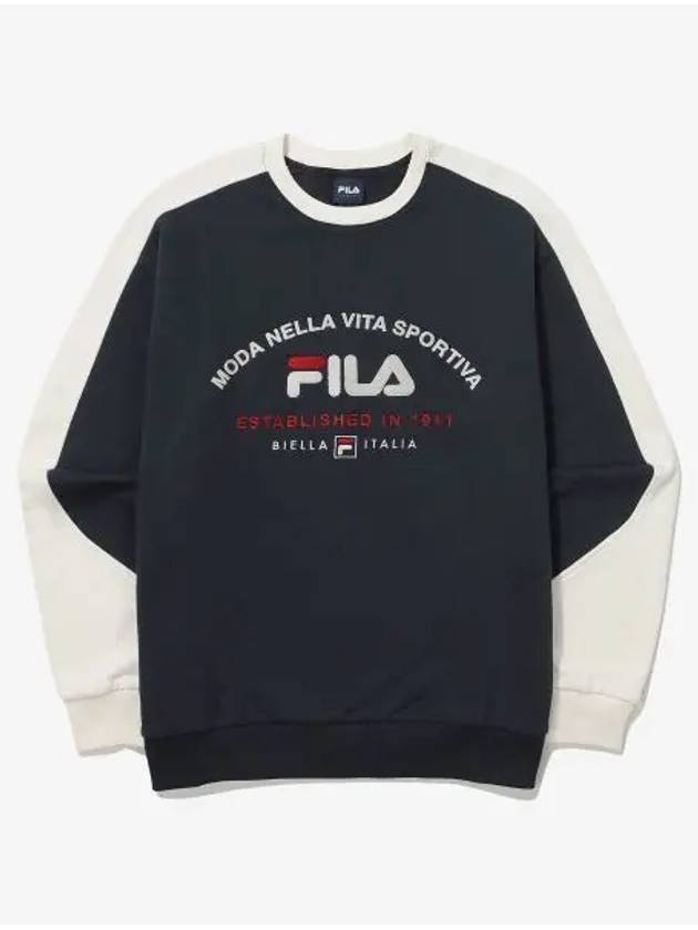 Color block logo sweatshirt FS2POG3107XIDO - FILA - BALAAN 1