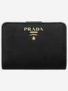 Small Saffiano Half Wallet Black - PRADA - BALAAN 2