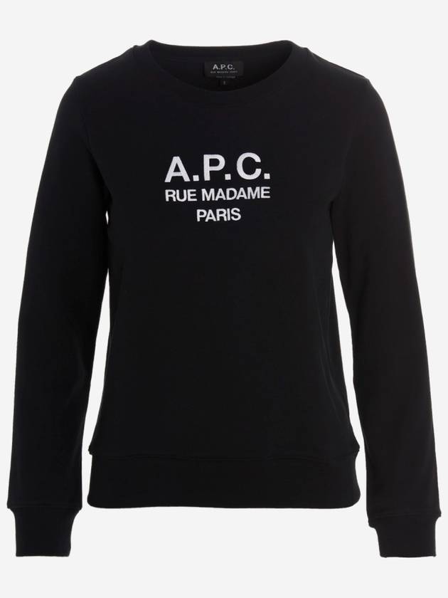 Women's TINa Logo Sweat Sweatshirt Black - A.P.C. - BALAAN 2