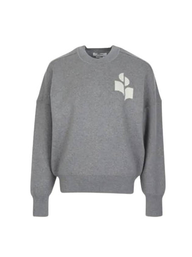 Atlee Logo Knit Top Grey - ISABEL MARANT - BALAAN 1