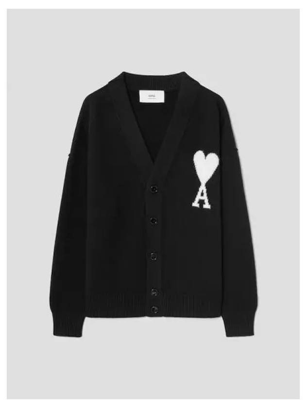 Exclusive Felted Intarsia ADC Spring Fall Cardigan Black Domestic Product GM0024082833316 - AMI - BALAAN 1