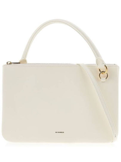 Logo Leather Clutch Bag White - JIL SANDER - BALAAN 2