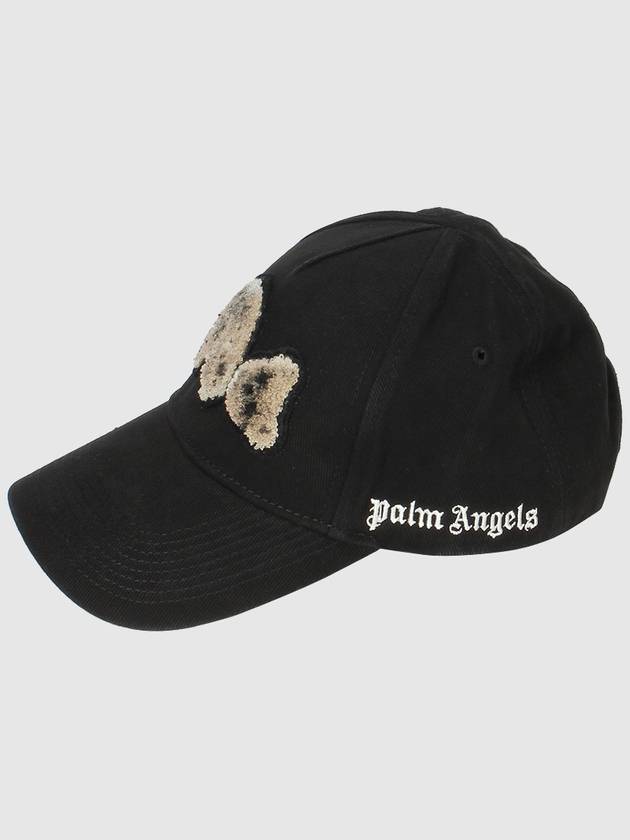 Spray Bear Ball Cap Black - PALM ANGELS - BALAAN.