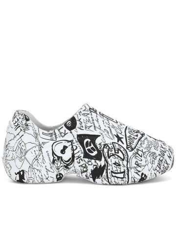 Toy Graffiti-Print Logo Sneakers - DOLCE&GABBANA - BALAAN 1