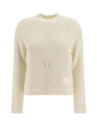 Logo Patch Label Knit Top Ivory - AMI - BALAAN 2