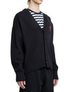 Men's de Coeur Heart Cardigan Black - AMI - BALAAN 5