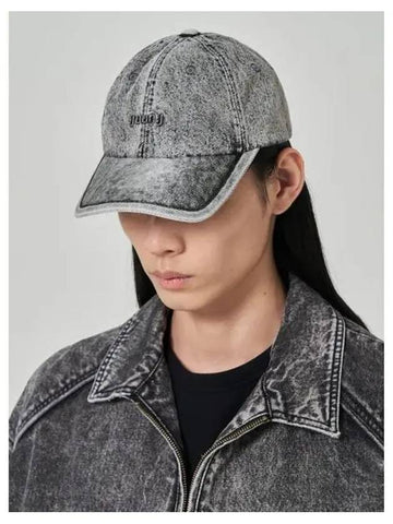 Denim basic logo 6 panel ball cap baseball gray domestic product GM0023120516593 - JUUN.J - BALAAN 1