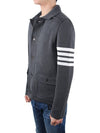 Men's Diagonal Interlock Stitch Cashmere Jacket Grey - THOM BROWNE - BALAAN 5