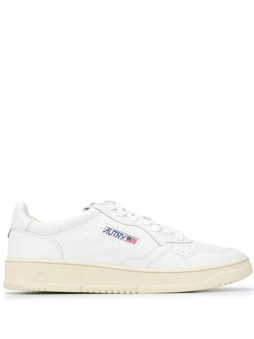 'Medalist' White Low Top Sneakers With Logo Detail In Leather Man - AUTRY - BALAAN 1