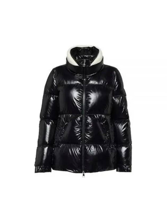 VISTULE Pocket Logo Patch Short Down Jacket Black Women's Padding 197029 - MONCLER - BALAAN 1