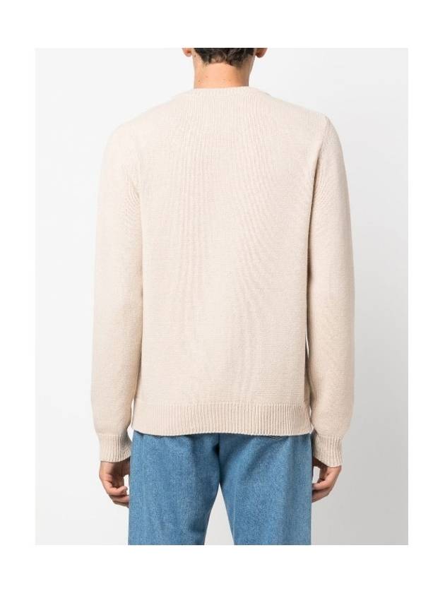 Men's Big Fox Head Classic Pullover Knit Top Beige - MAISON KITSUNE - BALAAN 6