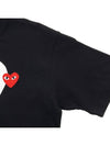 Men s Big Heart Logo T Shirt AZ P1T116 051 BLACK - COMME DES GARCONS - BALAAN 4