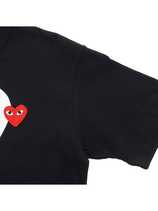 Men s Big Heart Logo T Shirt AZ P1T116 051 BLACK - COMME DES GARCONS - BALAAN 4