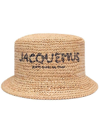 Embroidered Logo Bucket Hat Natural - JACQUEMUS - BALAAN 2