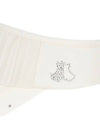 Satin Ribbon Visor 8713LZSPBIEGE - BLACK&WHITE - BALAAN 4