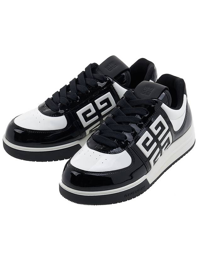 G4 Patent Leather Low Top Sneakers Black White - GIVENCHY - BALAAN 2