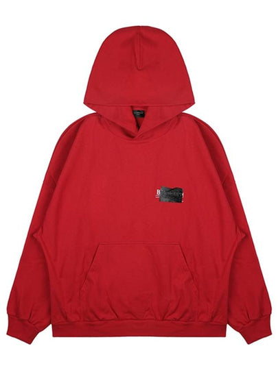 Logo Tape Hoodie Red - BALENCIAGA - BALAAN 2