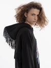 Lightning Patch Fringe Hoodie Black MSS2101 - IFELSE - BALAAN 2