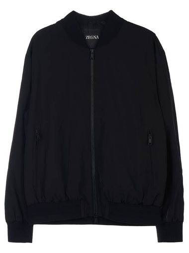 Men's Youth The Exotic Bomber Jacket Black - ERMENEGILDO ZEGNA - BALAAN 1