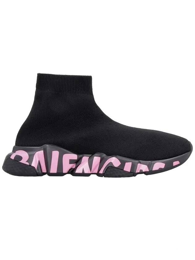 Speedrunner Graffiti Logo Sole High Top Sneakers Pink - BALENCIAGA - BALAAN 1