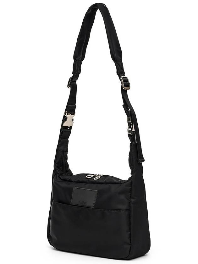 Buckle two-pocket shoulder and crossbag travel bag black - LE MASQUE - BALAAN 4