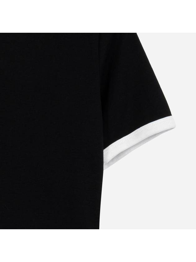 Contrast Signature Short Sleeve T-Shirt Black - COURREGES - BALAAN 5