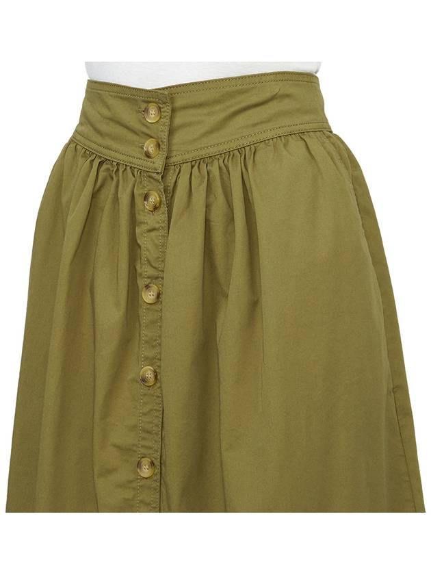 Women's Darza Long A-Line Skirt Green - VANESSA BRUNO - BALAAN 8