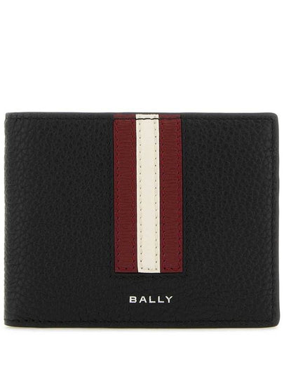 Logo Bifold Leather Half Wallet Black - BALLY - BALAAN 2