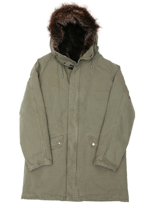 Lafit Raccoon Fur Parka Green - YVES SALOMON - BALAAN 2