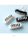 Logo Metal Hair Clip Black - MIU MIU - BALAAN 3