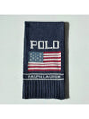 Shawl Men Women Bold Flag Logo Knit Muffler Navy Multi PC1175 411 - POLO RALPH LAUREN - BALAAN 1