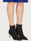 Women's Point Toe Suede Zipper Middle Boot Heels Black - SALVATORE FERRAGAMO - BALAAN 4