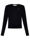 Women's Bea Logo Bea Knit Top Black - VIVIENNE WESTWOOD - BALAAN 1