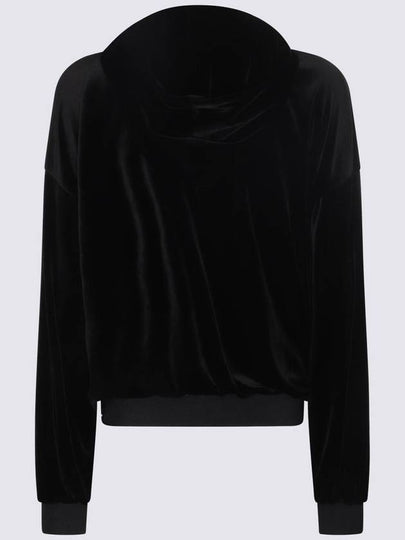 Tom Ford Black Stretch Lustrous Velour  Sweatshirt - TOM FORD - BALAAN 2