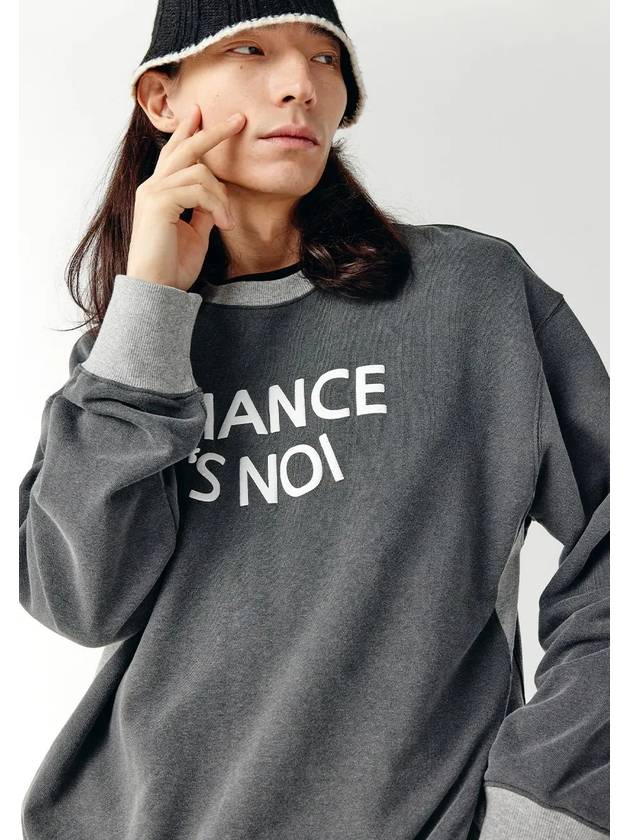 Unisex CHMXMTM Snowy Sweatshirt Mix Charcoal - CHANCE'S NOI - BALAAN 2