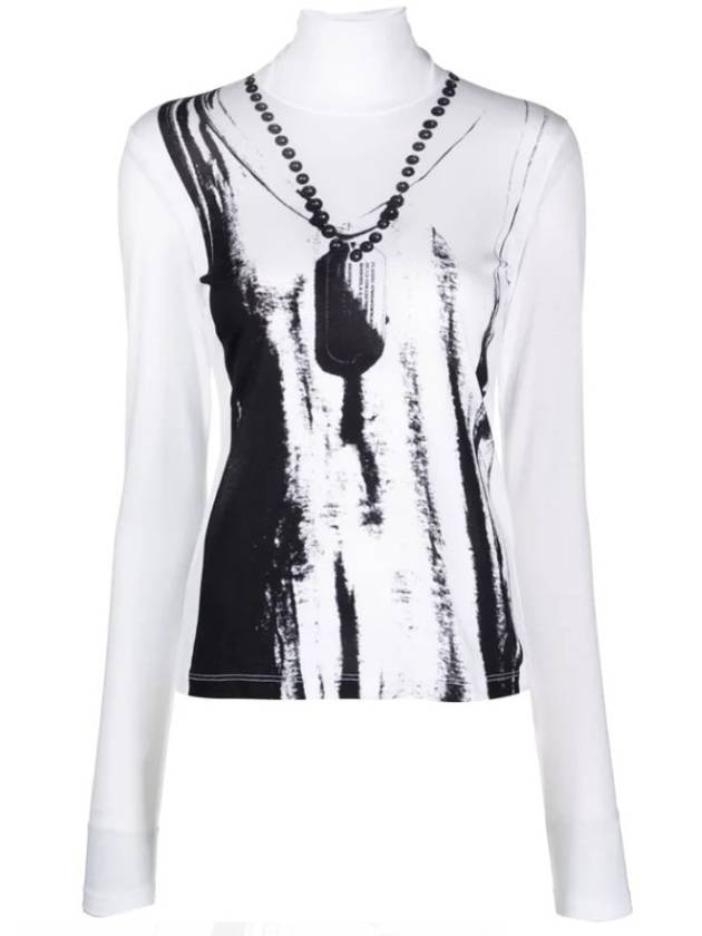 Women s printed mock neck polar s52nc0266 - MAISON MARGIELA - BALAAN 1