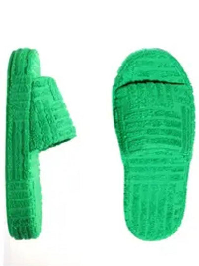 Terry Fabric Slippers Green - BOTTEGA VENETA - BALAAN 2