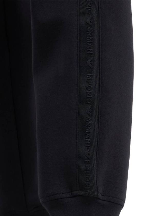 cotton track pants black - EMPORIO ARMANI - BALAAN 4