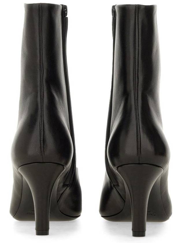 Jill Leather Ankle Boots Black - SAINT LAURENT - BALAAN 4