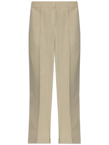 JIL SANDER Creased Trousers, Women's, Beige - JIL SANDER - BALAAN 1