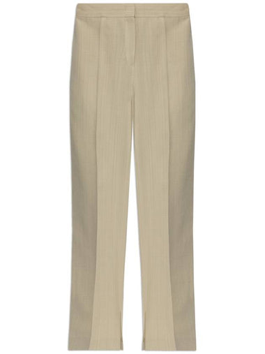 JIL SANDER Creased Trousers, Women's, Beige - JIL SANDER - BALAAN 1