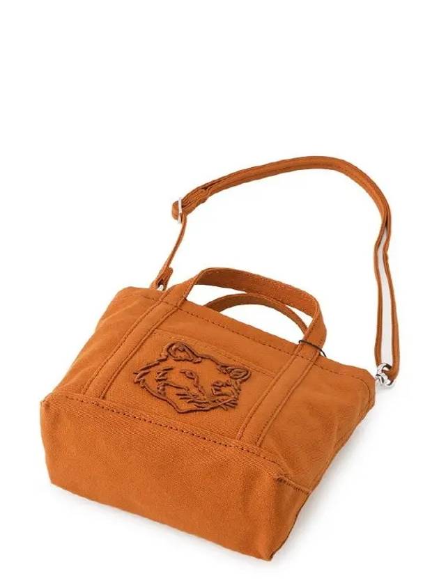 Fox Head Embroidery Mini Tote Bag Fawn Brown - MAISON KITSUNE - BALAAN 6