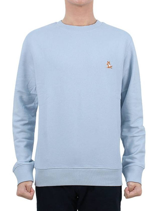 Chillax Patch Regular Sweatshirt Sky Blue - MAISON KITSUNE - 2