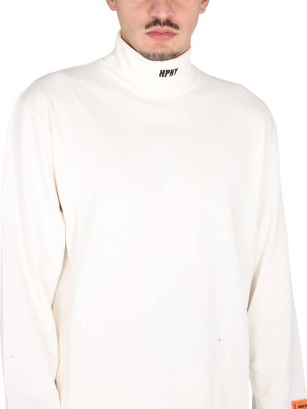 HPNY Logo Embroidered Turtleneck White - HERON PRESTON - BALAAN 5